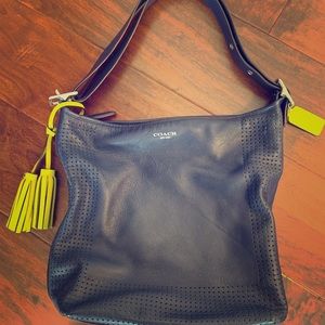 Coach Indigo Leather Convertible Shoulder Bag